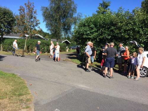 Fælles arbejdsdag - græskanter renses - 27. Aug2016